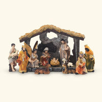 Christmas Nativity Ornament Textured Jesus Manger Scene Boxed