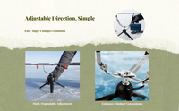 Foldable adjustable fishing rod holder