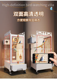 鸟笼鹦鹉笼子大号家用防溅围挡虎皮鹦鹉玄凤小太阳豪华鸟别墅