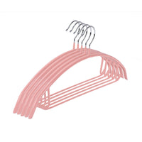 10 Pieces Metal Hanger Side Notches Closet Accessory Slim