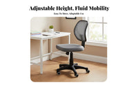 Height Adjustable Armless Caster Chair space-saving Design Armless Rolling Chair Minimalist design rotating Seat Mobile Casters for Children, Students, Small Spaces, Study Room, Bedroom