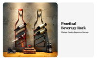 Wall Mounted Beverage Rack Space-Saving Industrial Iron Beverage Rack Easy to Install Industrial Bar Shelf for Restaurant Owners, Living Room, Kitchen
