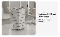 Salon Assistance Cart Space Saving Multi-Tier Storage Trolley Rolling Utility Cart Sturdy Mobile Storage Cabinet on Wheels