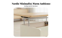 Adjustable Height Lift-Top Coffee Table Movable with Wheels Multi-Storage Lift-Top Table Space Saving Living Room Furniture Silent Lifting Mechanism for Small Apartment Dwellers, Families, Distance Workers, Entertainment Area, Dining