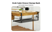 clamp-on beneath-desk holder Large Capacity Hanging Tray Sturdy for telecommuting Workers