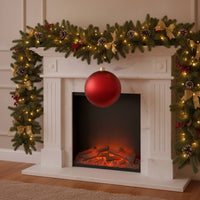 Ornament Ball with Hanging Cap Matte Christmas Ball Ornaments Christmas Ornament Spherical Bauble Traditional for Mantel