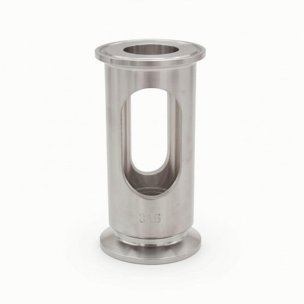 316 Stainless Steel Sight Glass with Tri-Clamp Ends 1.5 Inch TC in-Line Sight Glass Vertical or Horizontal Hardware Full Bore for Fermentation