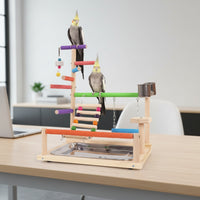 Parrot Playstand Chewing Parrot Play Stand Textured Pet Supply for Budgies