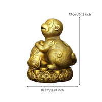 Monkey Statue with Lotus Base Lustrous Chinese Astrological Monkey Statue