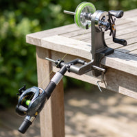 Fishing Line Spooler with Tensioner Adjustable Tension Fishing Line Spooler with Clamp Bench-Mounted Reel Spooling Station for Workbench