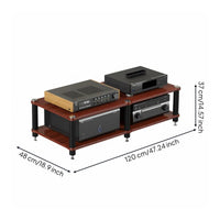 Power Amplifier Stand Heavy Duty Construction AV Equipment Rack Stable Structure Multi-Tier AV Stand for Audiophiles