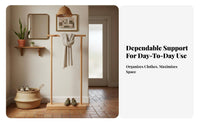 Stable and Sturdy Unrestricted Standing Clothes Exposed Design Garment Rack Heavy Duty Household Furniture Easy Assembly for Shop Owners, Homeowners, Students, Retail Shop, Bedroom, Entryway, Living Room