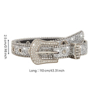 Decorative Glitter Belt Glittery Rhinestone Belt Eyelet Accessory Sparkle for Teens, Parties, Festivals