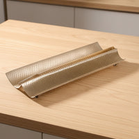 French Bread Pan Perforated French Bread Pan French Bread Tray Two-Slot Bakeware Double-Channel for Home Bakers, Oven