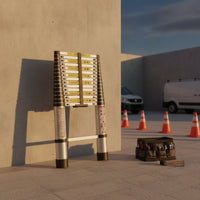 Telescopic Ladder Extendable Ladder Portable for Electricians, Contractors, Home Maintenance, Roof Access, Construction Sites