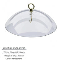 Bird Feeder Dome Plastic Dome Bird Feeder Cover Metal Loop and Hook for Outdoor