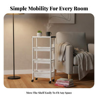 3-Tier Rolling Cart Mobile Design Storage Trolley Multifunctional for Homemakers
