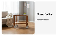 2-Tier Rolling End Table Nordic Design Serving Cart Multi-Functional for Kitchen