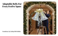 2 Pieces Oversized Christmas Bell Shiny Finish Jumbo Bell Decoration for Lobbies