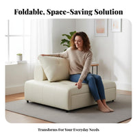 Pull-Extendable Sleeper Armchair Foldable Pull-Extendable Armchair Bed Space-Saving Easy Assembly for Students, Adults