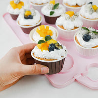 Plastic Multi-Layer Cupcake Carrier Box with Handle