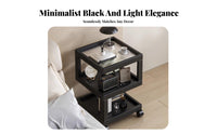3-Tier Rolling Utility Trolley Locking Casters Bedside Table 360° Rotatable