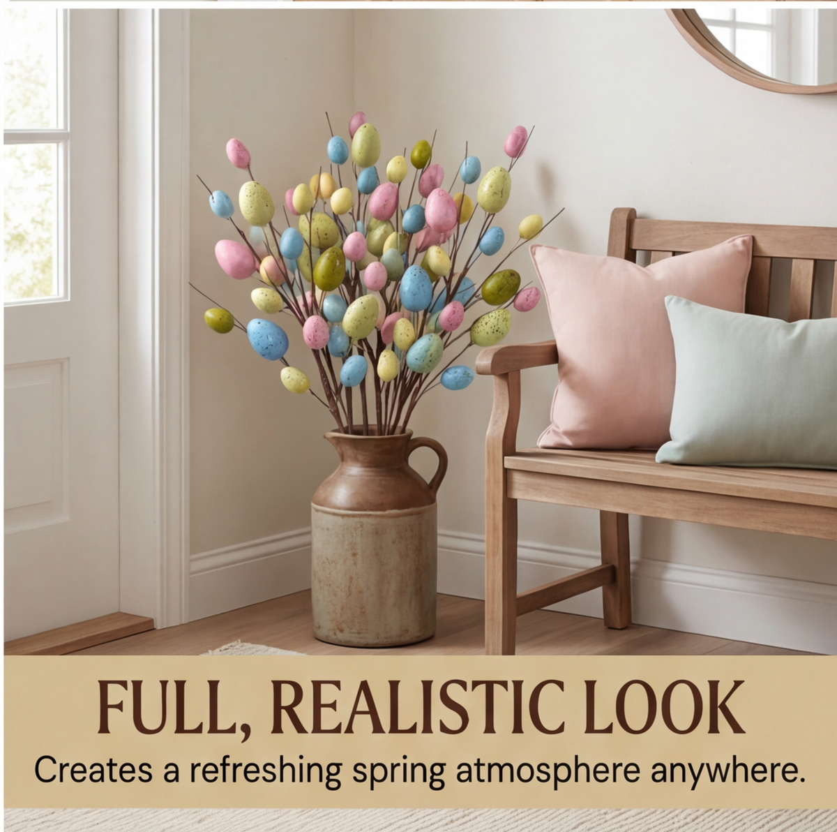 Easter Egg Branch Speckled Eggs, Easter Tree Decorations,  Easter Egg Stem Lively Colors Colorful Fruit Spray for Home Stylists, Table Centerpiece, Wreath Making, Living Room