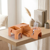 Hamster Cage and Combined Habitat, Hamster Villa with Openings, Multi-Function Landscape for Engaging and Active Small Pets