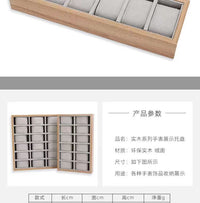 厂家直销竹木纹30位手表展示托盘看货陈列盘多功能收纳盘