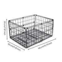 Foldable Rear Basket Screw Mount Metal Wire Bike Basket