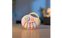 Piano Toy with Handle Light-up Handheld Piano Portable for Little Ones, Infants, Diaper Bag, Nursery