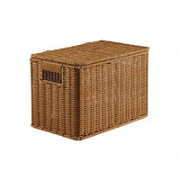 Lidded Storage Box Multipurpose Braided Container Box Dust-Resistant Lid Household Organizer for Study