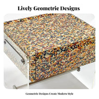 C-Shaped Acrylic Table Italian-Inspired Nightstand Transparent frame for Renters