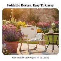 Folding Armchair Foldable Design Camping Chair Long-Lasting Frame for Picnic
