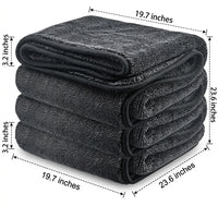 Microfibre Cloth Car Drying Towel, Double Sided Towel with Spiral Weave, 50x60cm Microfibre Cloth for Clear Car Cleaning and Detailing