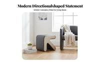 pointedShaped Bench Multi-Purpose Low Stool Easy Assembly for Entryway, Hallway