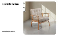 Retro Design Tufted Back Wooden Frame Sofa Set Nordic Design Commercial Furniture Cafe Seating for Restaurant Owners, Homeowners, Coffee Shop, Homestay, Lounge Area, Living Room