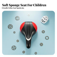 children's Bike Seat Shock Absorbing Kids Cycle Saddle Comfortable Kids Bike Saddle for Children, Girls, Outdoor Riding, Biking, Biking