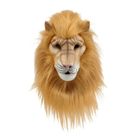 Lion Mask Latex Lion Head Headpiece Textured Creature Head Face Coverings for Halloween, Cosplay