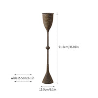 Metal Pedestal Planter Vintage Goblet Planter with Handles Rustic for Entryway