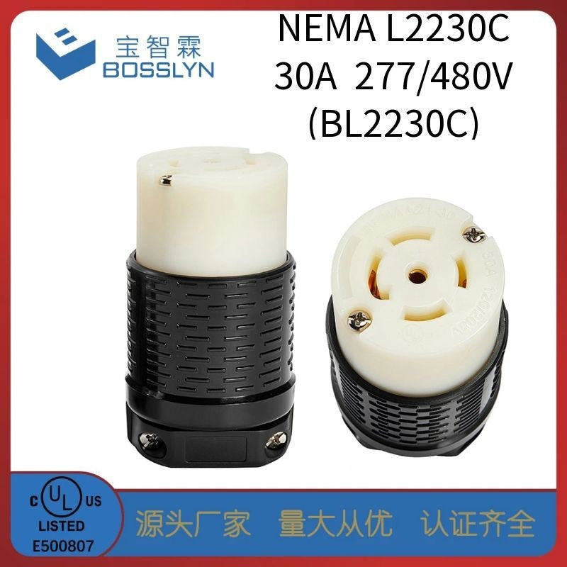 NEMA L22-30 5-Wire Industrial Power Plug 30A 277/480V