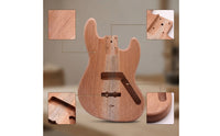 Jazz-Type Bass Body Planed Wood Glued for Luthier