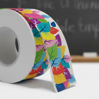 Colored Foliage Border Sticker Easy Peel School Decor Die-Cut for Blackboard