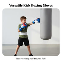 Long-Lasting Kids' Boxing Gloves Secure Wrist Support Kids Boxing Gloves Shock Absorbing Graffiti Sparring Mitts High-Density Foam for Beginners, Toddlers, Training, Muay Thai