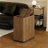 Narrow Garbage Bin with Lid Double Barrel Design for Bathroom, Living Room