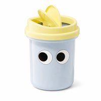 Trash Bin with Flip-Top Lid Cute Trash Can with Lid Compact for Bathroom