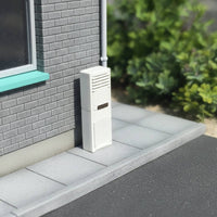 Miniature Air Conditioner Resin Scale Model Cooling Unit Unit Air Conditioner Model Compact for Hobbyists, Garage Dioramas