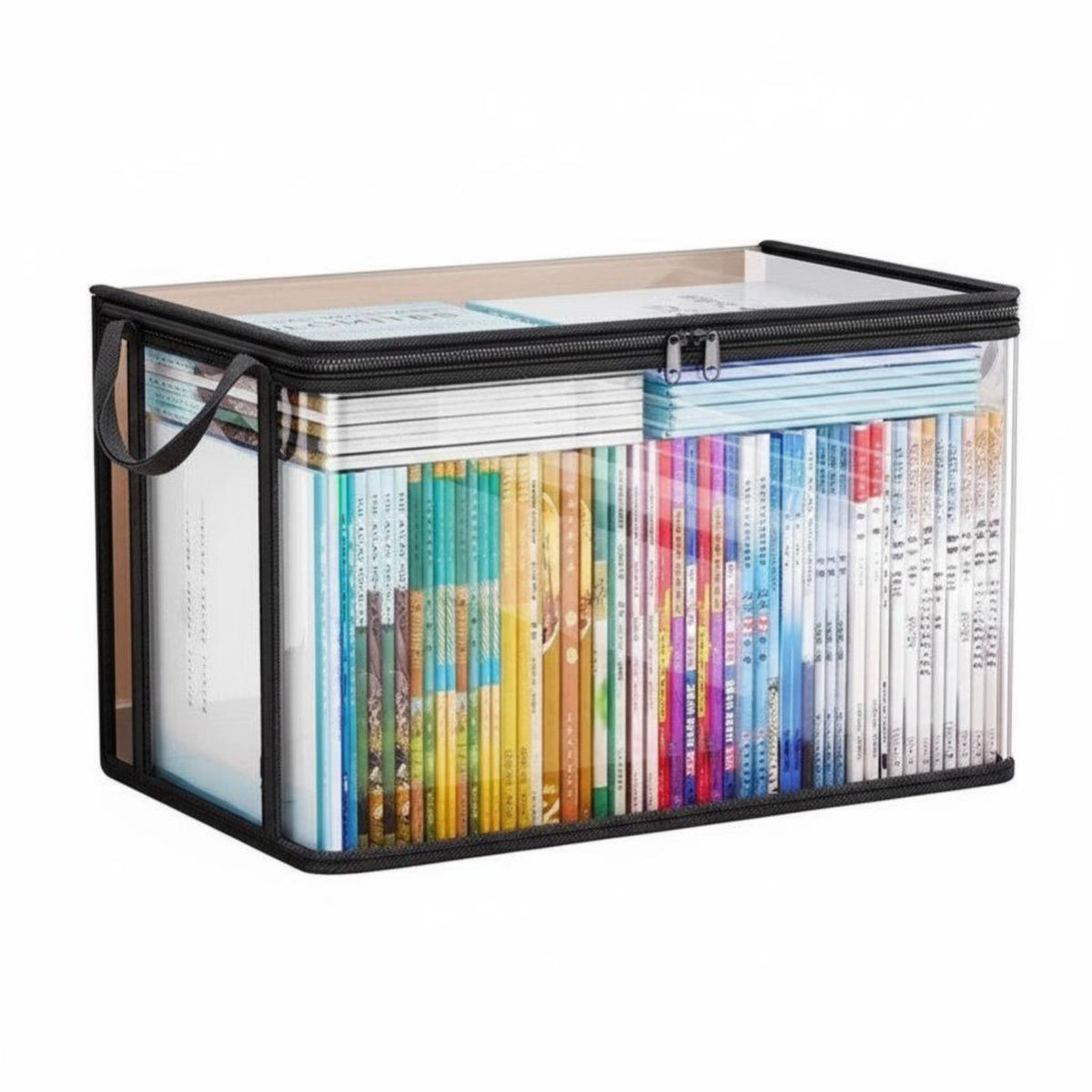 Transparent Book Tote debris-resistantguard Organizer Bag closure for Office Workers