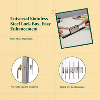 Opening Lock Box, Aluminum Casement panes, Stainless Steel, Protected Safety Latch, Multi-Functional Hardware