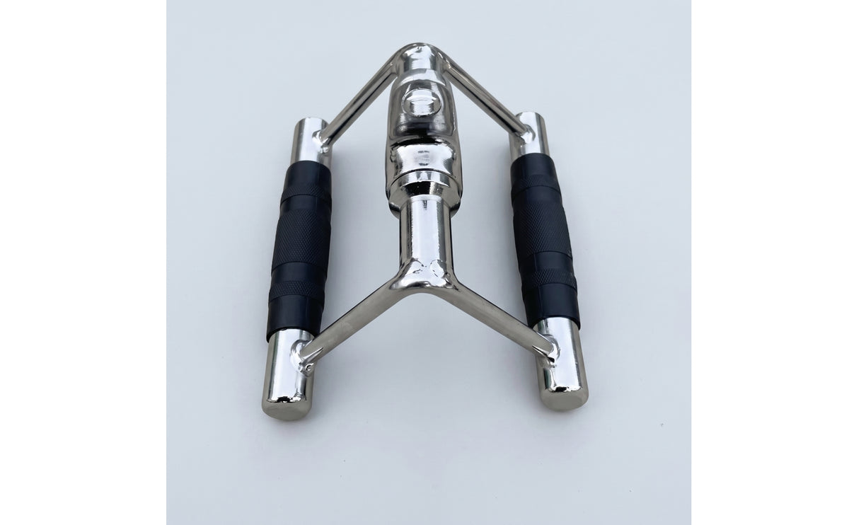 Rotating V Handle Non-Slip V-Handle Attachment Rubberized for Bodybuilders, Strength Training, Home Gym